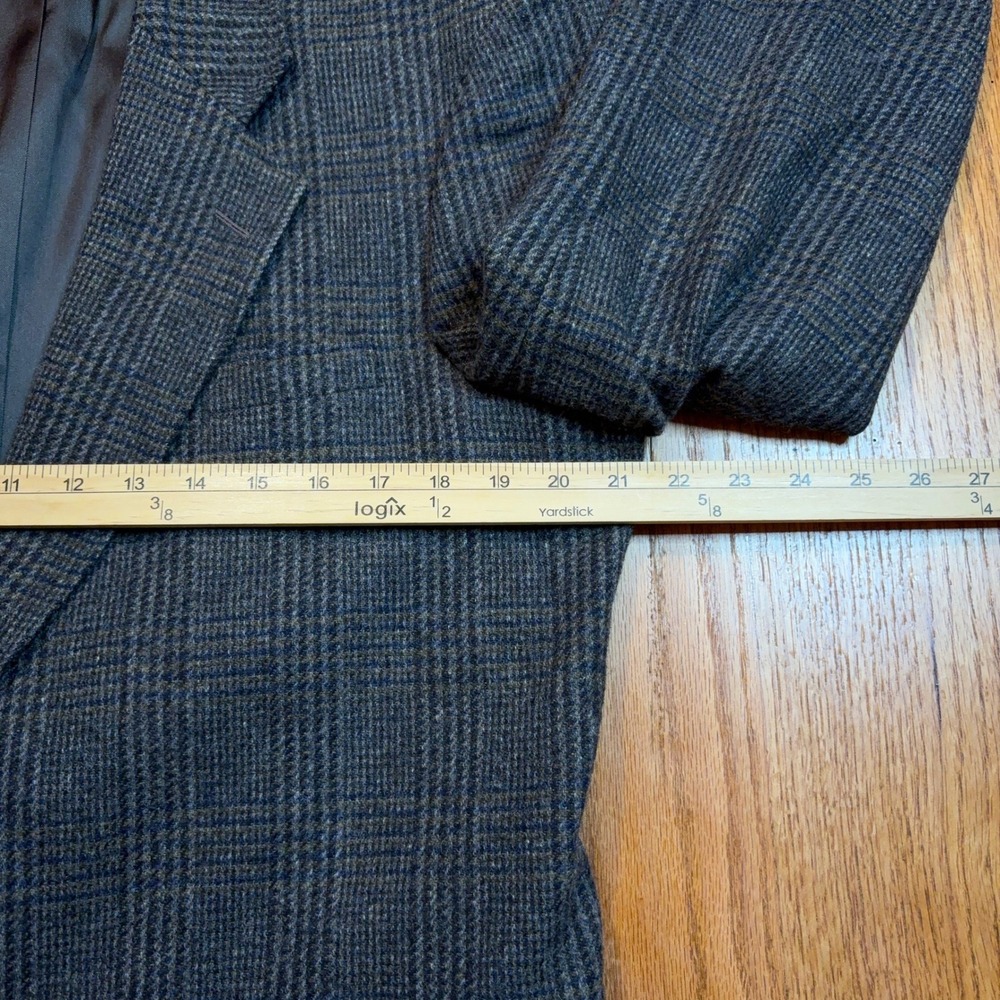 Vintage Woolrich Blazer Men's Medium Gray Plaid Jacket Wool Blend Made in USA - Picture 5 of 10